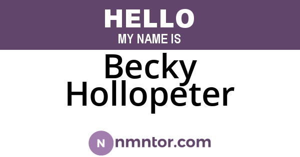 Becky Hollopeter