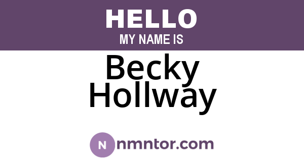 Becky Hollway