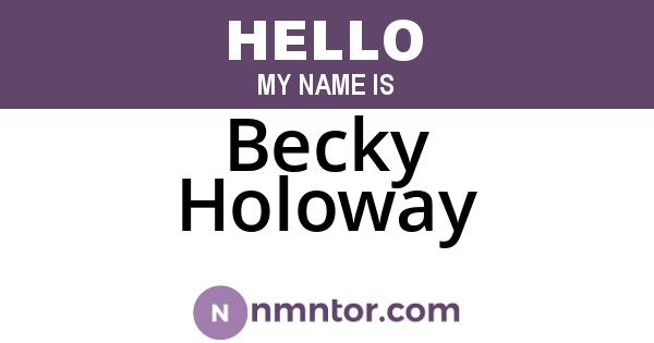 Becky Holoway