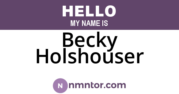 Becky Holshouser
