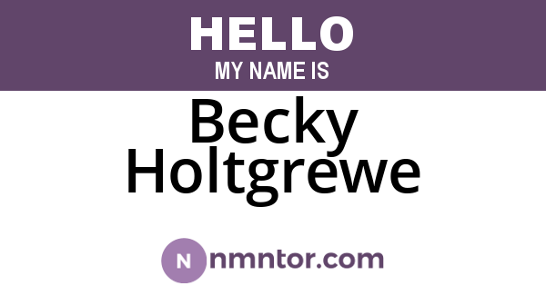 Becky Holtgrewe