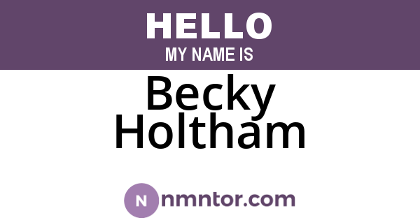 Becky Holtham