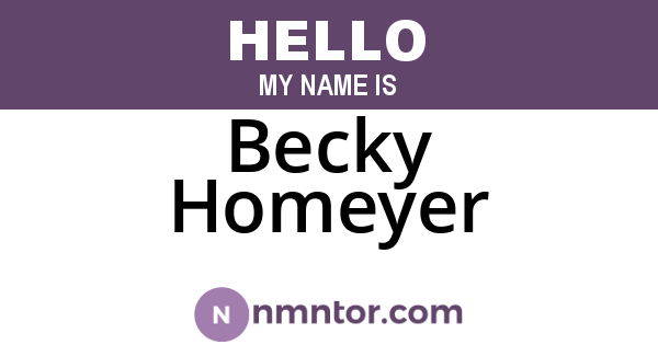 Becky Homeyer