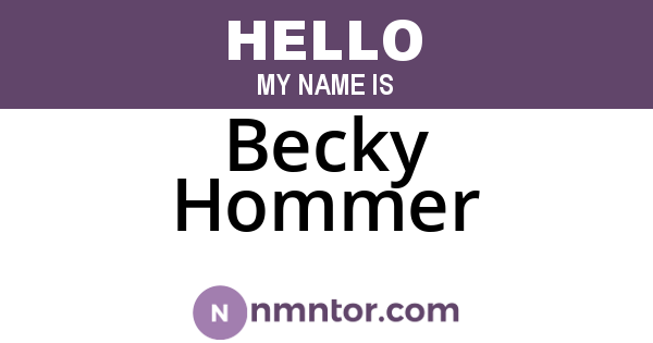 Becky Hommer