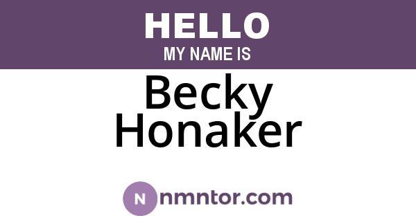 Becky Honaker