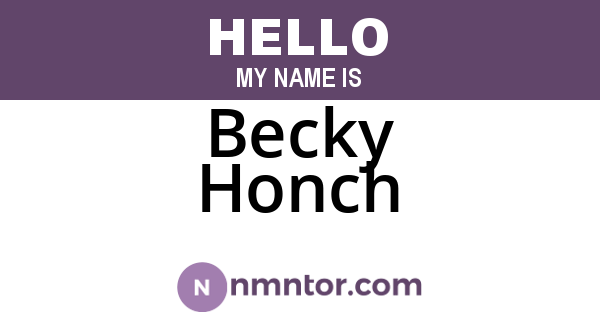 Becky Honch