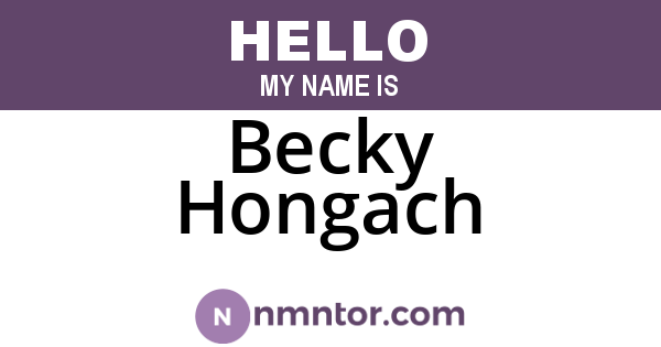 Becky Hongach