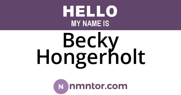 Becky Hongerholt