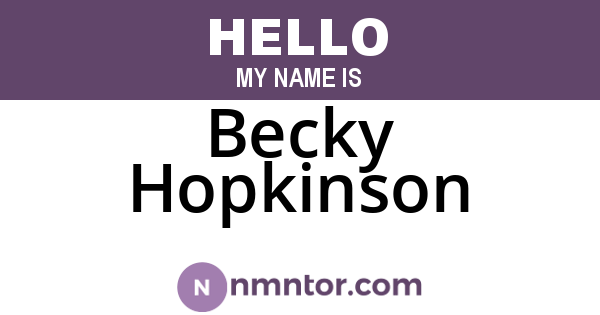 Becky Hopkinson