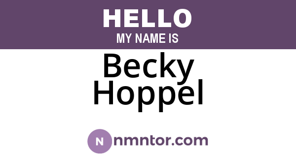 Becky Hoppel