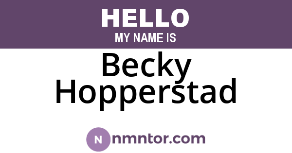 Becky Hopperstad