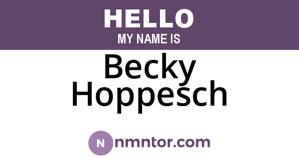 Becky Hoppesch