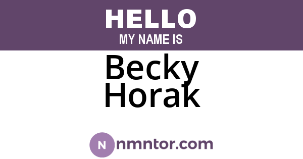 Becky Horak