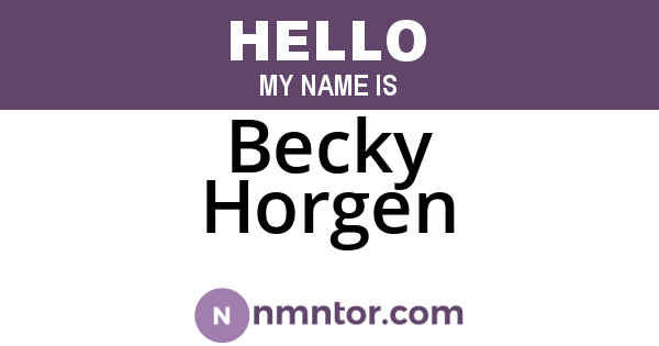 Becky Horgen