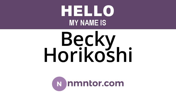 Becky Horikoshi