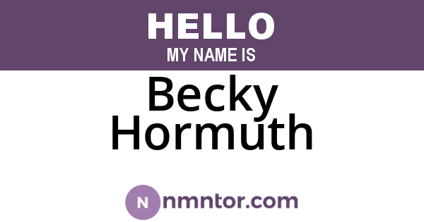 Becky Hormuth
