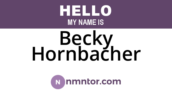 Becky Hornbacher