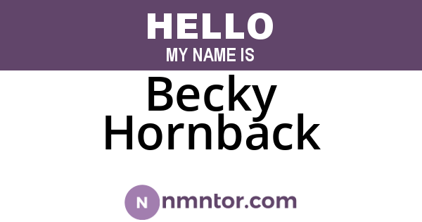 Becky Hornback
