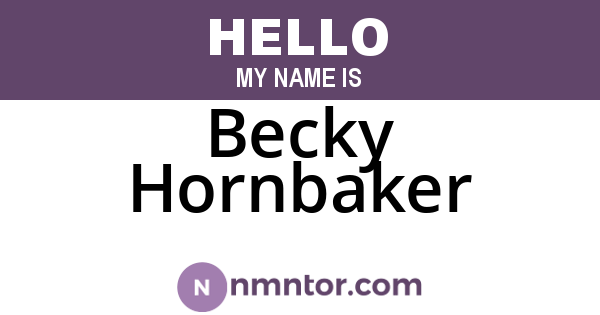 Becky Hornbaker