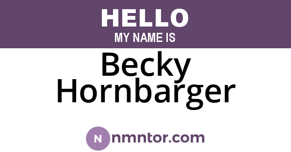 Becky Hornbarger