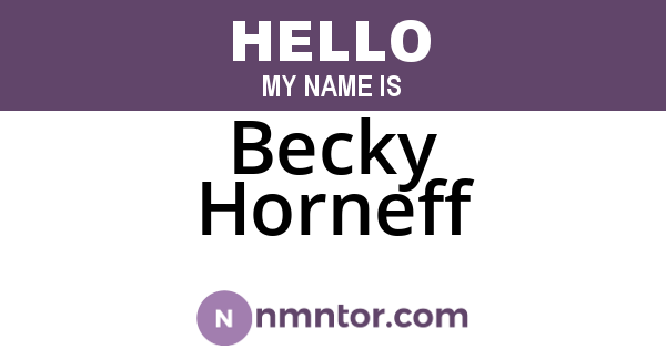 Becky Horneff