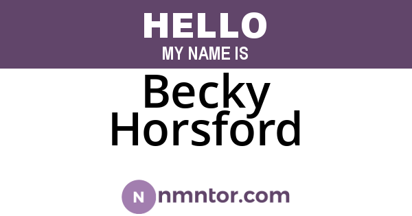 Becky Horsford