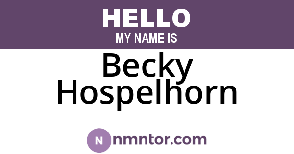 Becky Hospelhorn