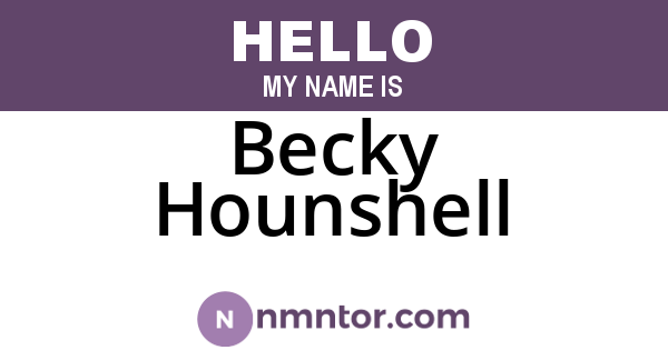 Becky Hounshell