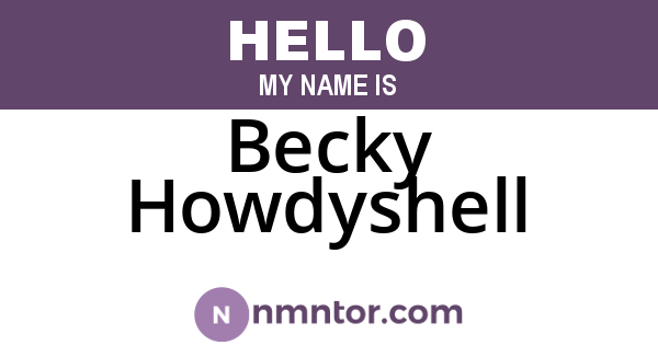 Becky Howdyshell