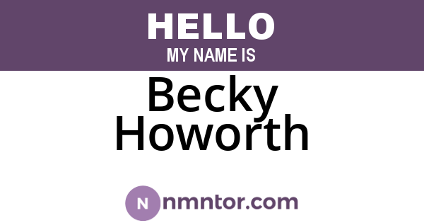 Becky Howorth