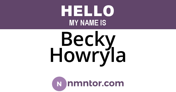 Becky Howryla