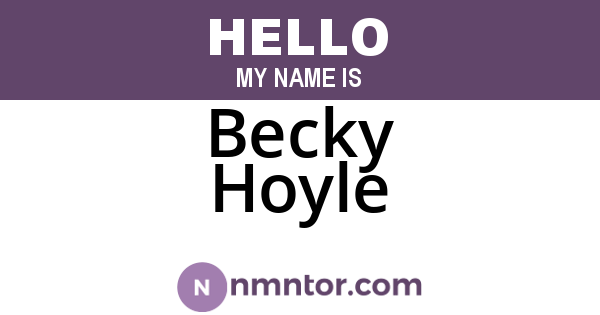 Becky Hoyle