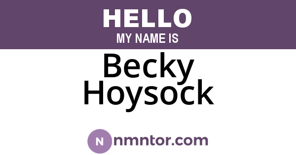 Becky Hoysock