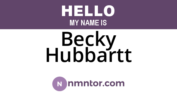 Becky Hubbartt