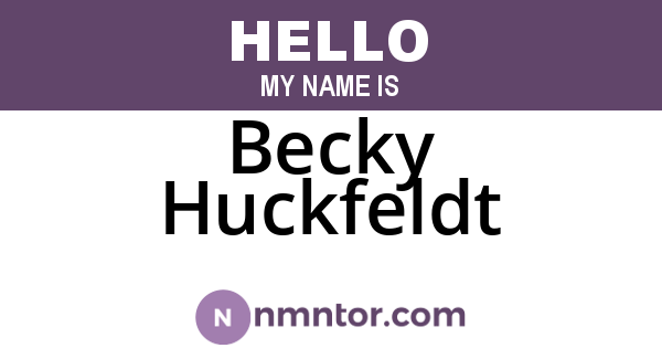 Becky Huckfeldt