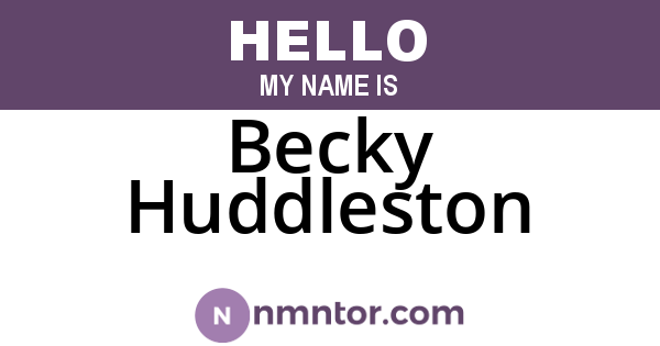 Becky Huddleston