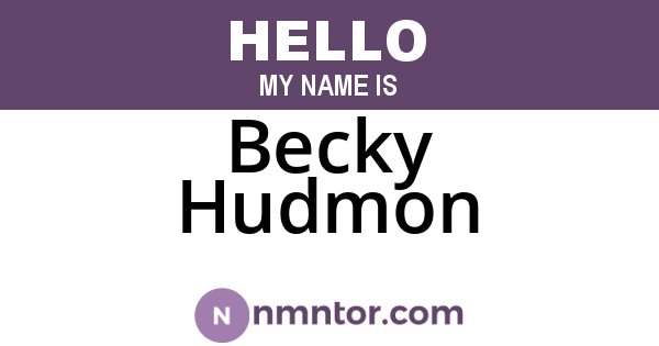 Becky Hudmon