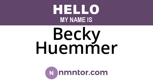 Becky Huemmer