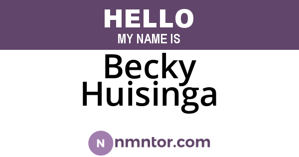 Becky Huisinga