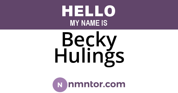 Becky Hulings