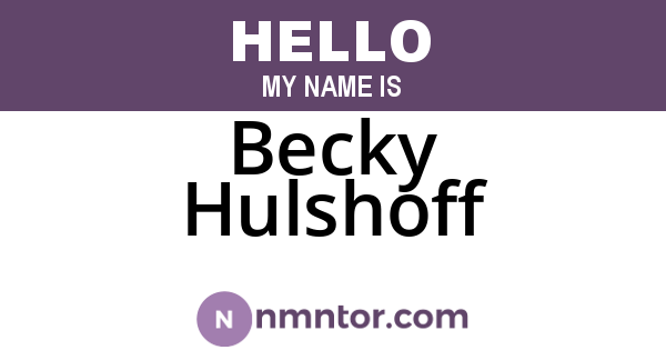 Becky Hulshoff