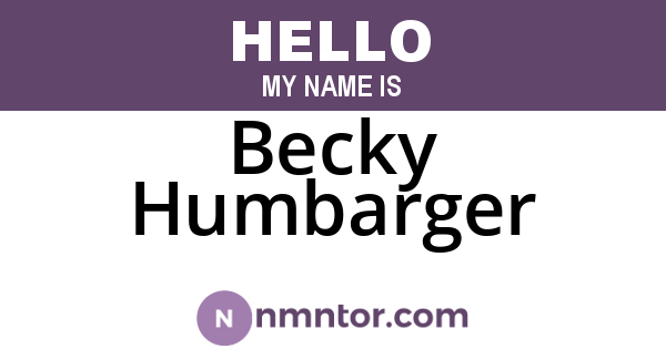 Becky Humbarger