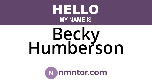 Becky Humberson