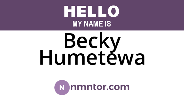 Becky Humetewa