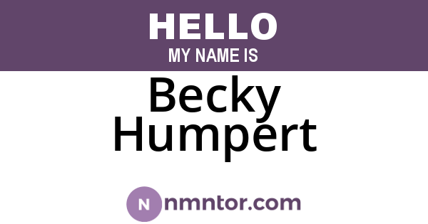 Becky Humpert