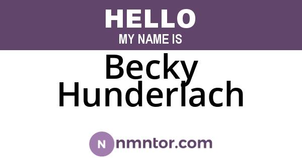 Becky Hunderlach
