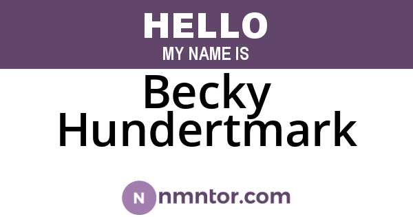 Becky Hundertmark