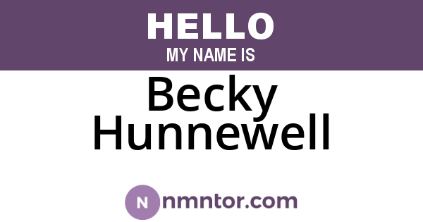 Becky Hunnewell