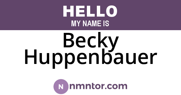 Becky Huppenbauer