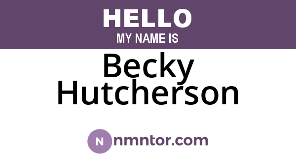 Becky Hutcherson